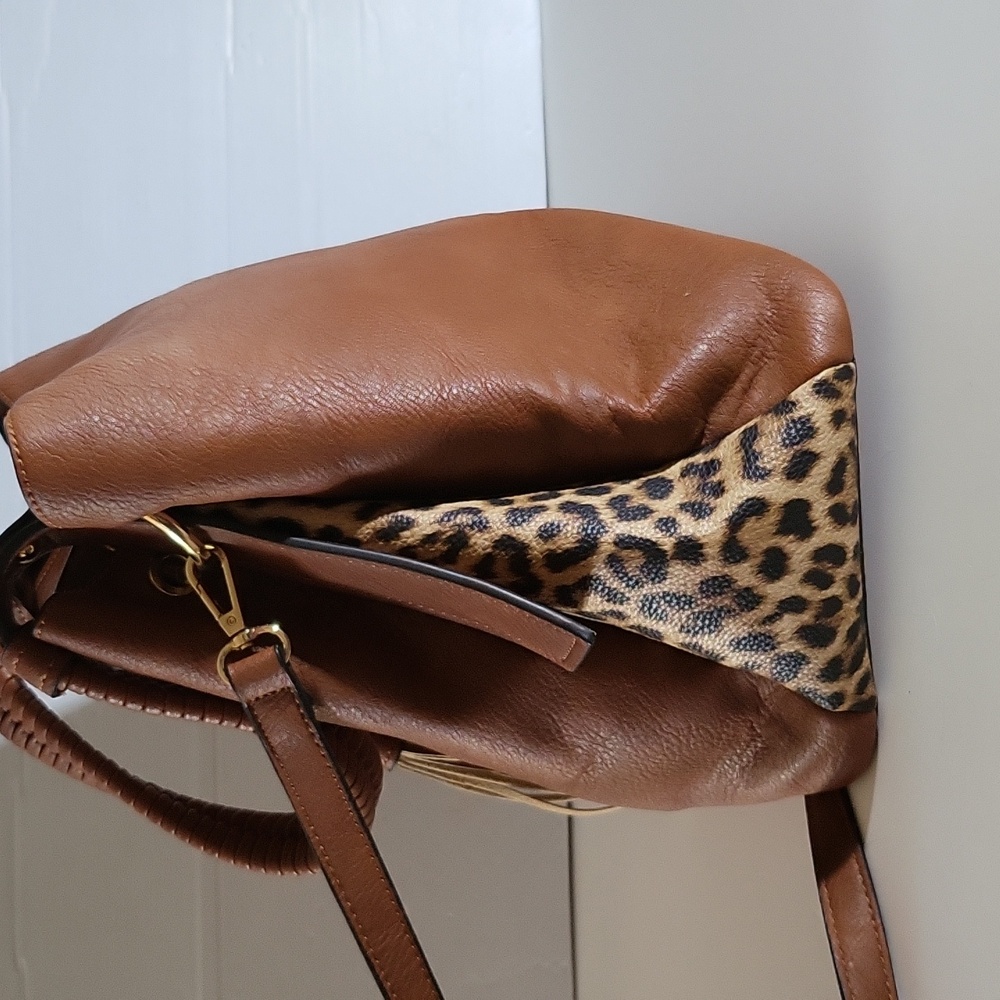 JEN & CO. Hobo Bag Boho Bag - Shoulder Bag Olivia Animal Print Contrast Hobo - Picture 4 of 8